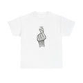 Korean Finger Heart Drawing Tee | Hand Sketch Illustration T-Shirt