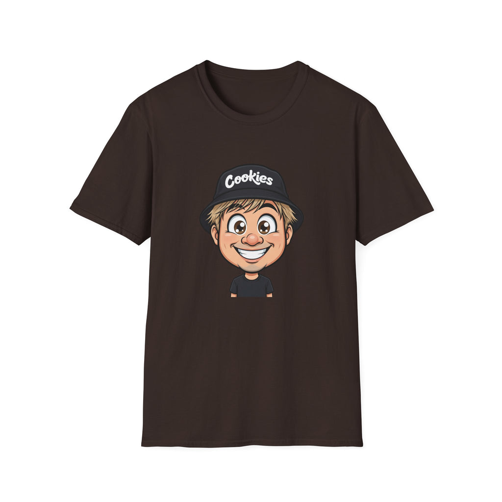 Cookies Brand Cartoon Boy T-Shirt — Smiling Kid Logo Tee