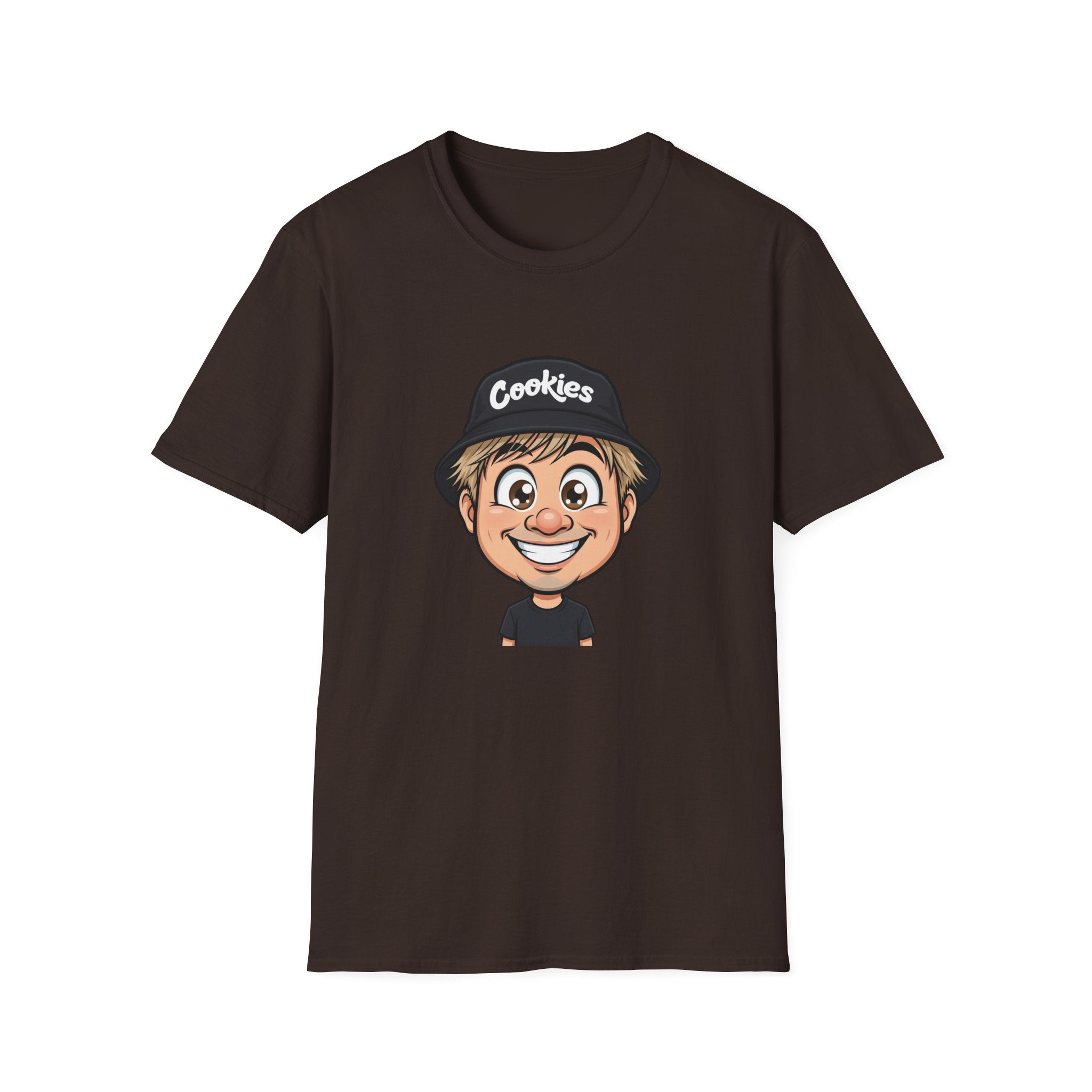 Cookies Brand Cartoon Boy T-Shirt — Smiling Kid Logo Tee