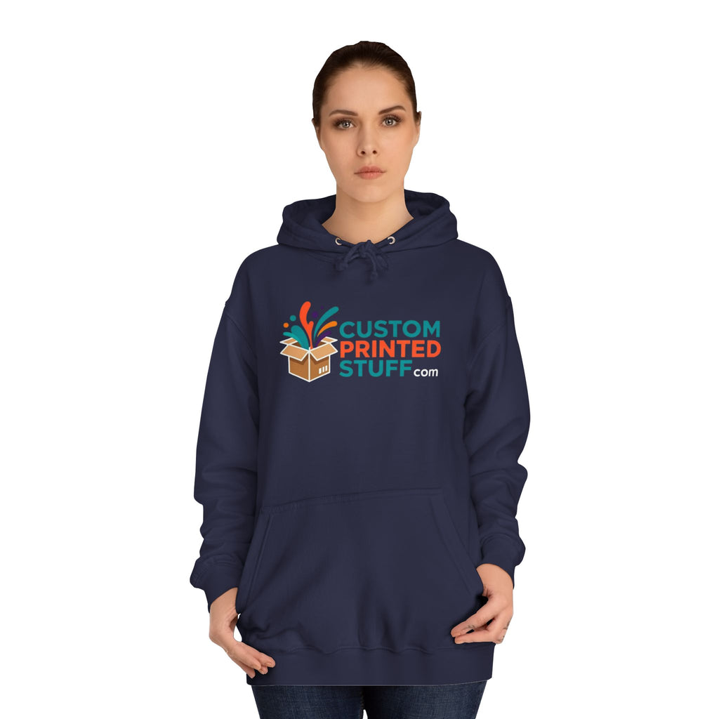 College Hoodie with Custom Printed Stuff Logo — Casual Campus Pullover