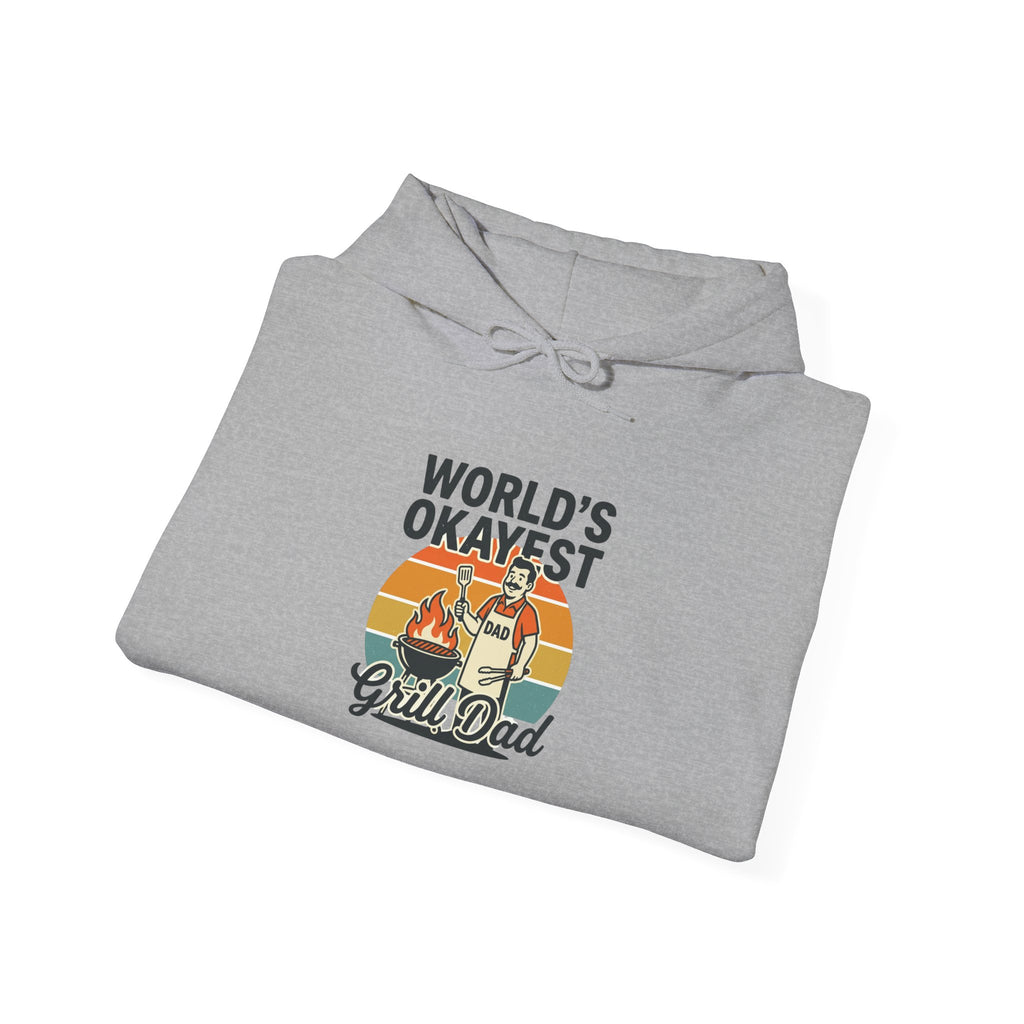 World's Okayest Grill Dad Hoodie | Father's Day, sarcastic retro outdoorsy