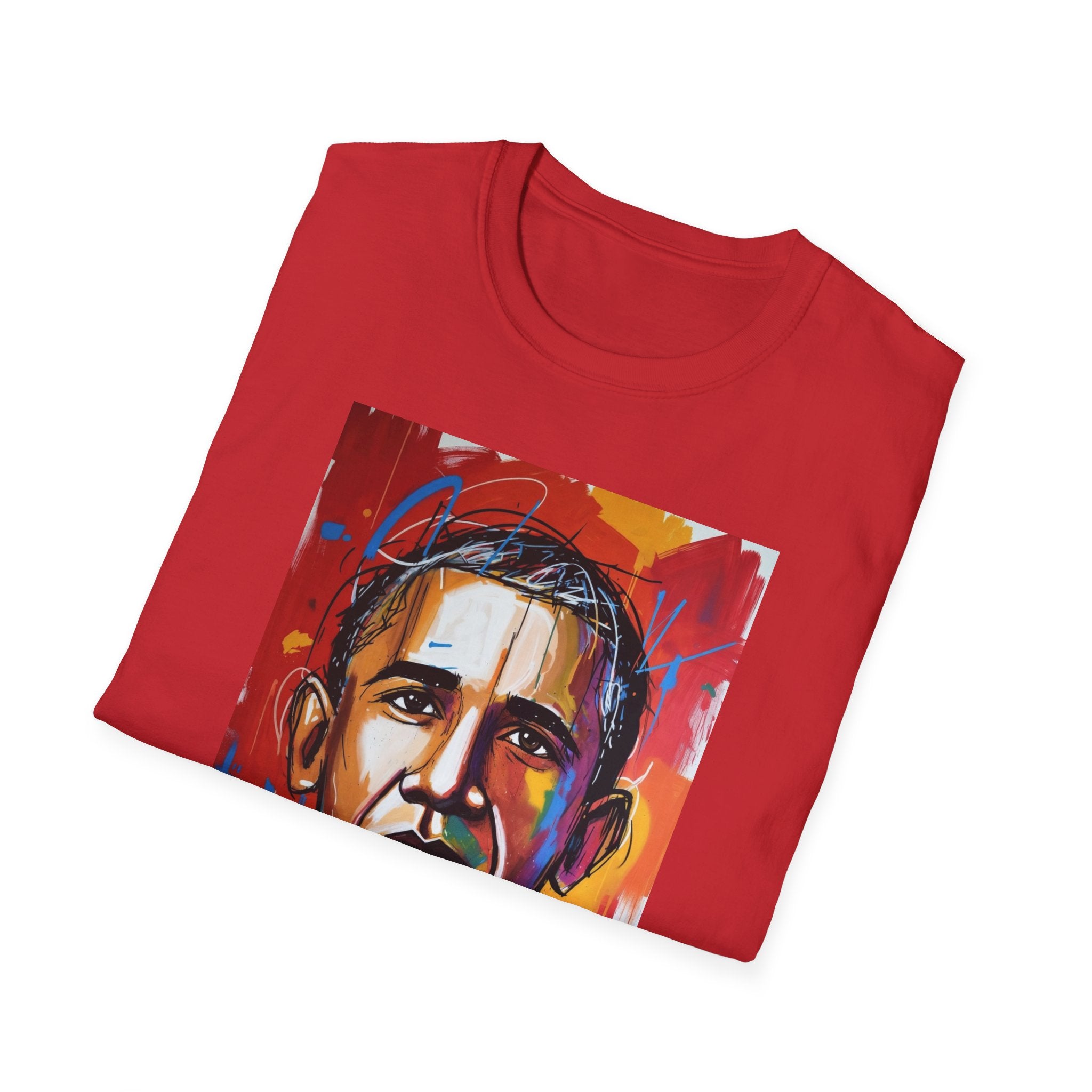 Colorful Portrait Tee — Vibrant Abstract Political Leader Art
