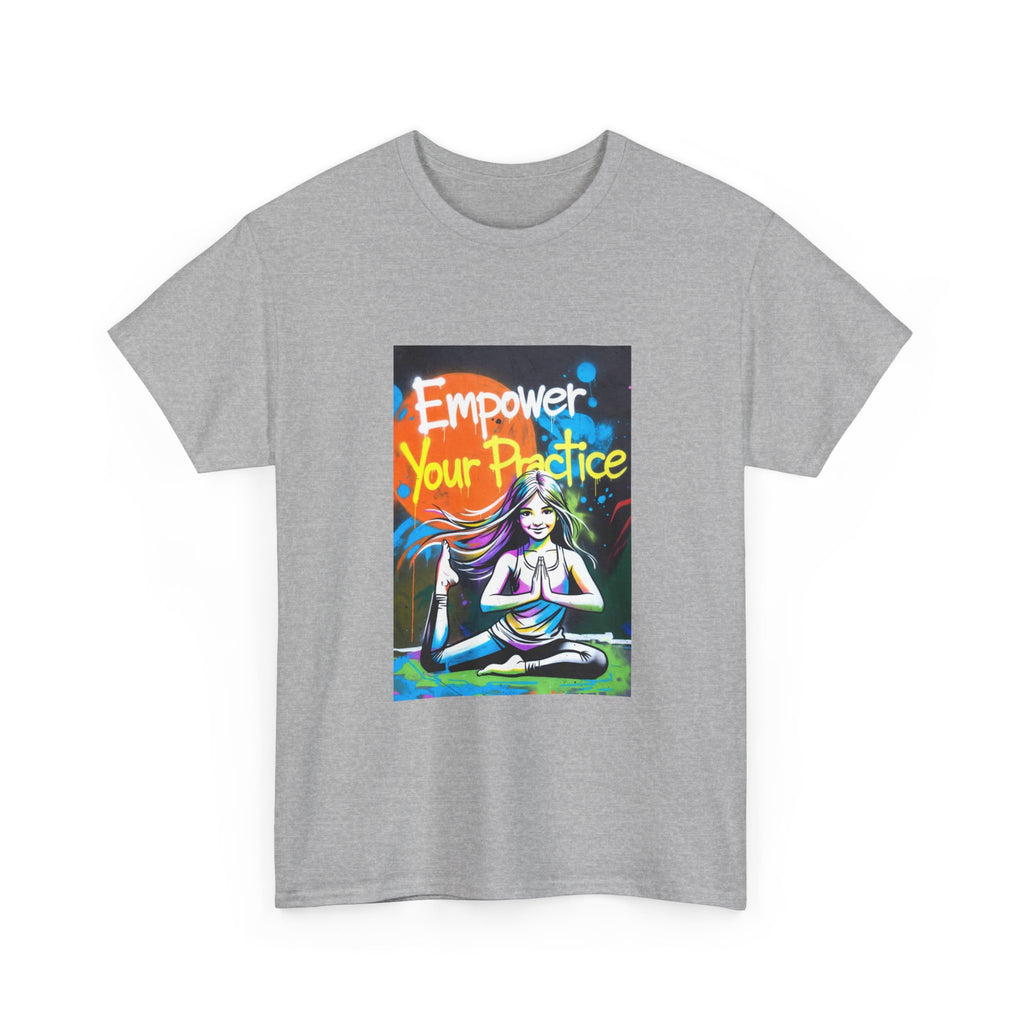 Empower Your Practice yoga pose illustration T-Shirt | meditation graphic tee