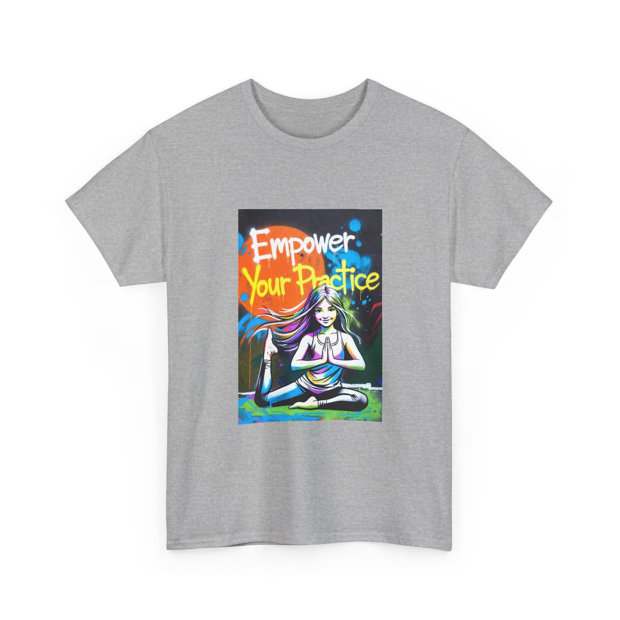 Empower Your Practice yoga pose illustration T-Shirt | meditation graphic tee