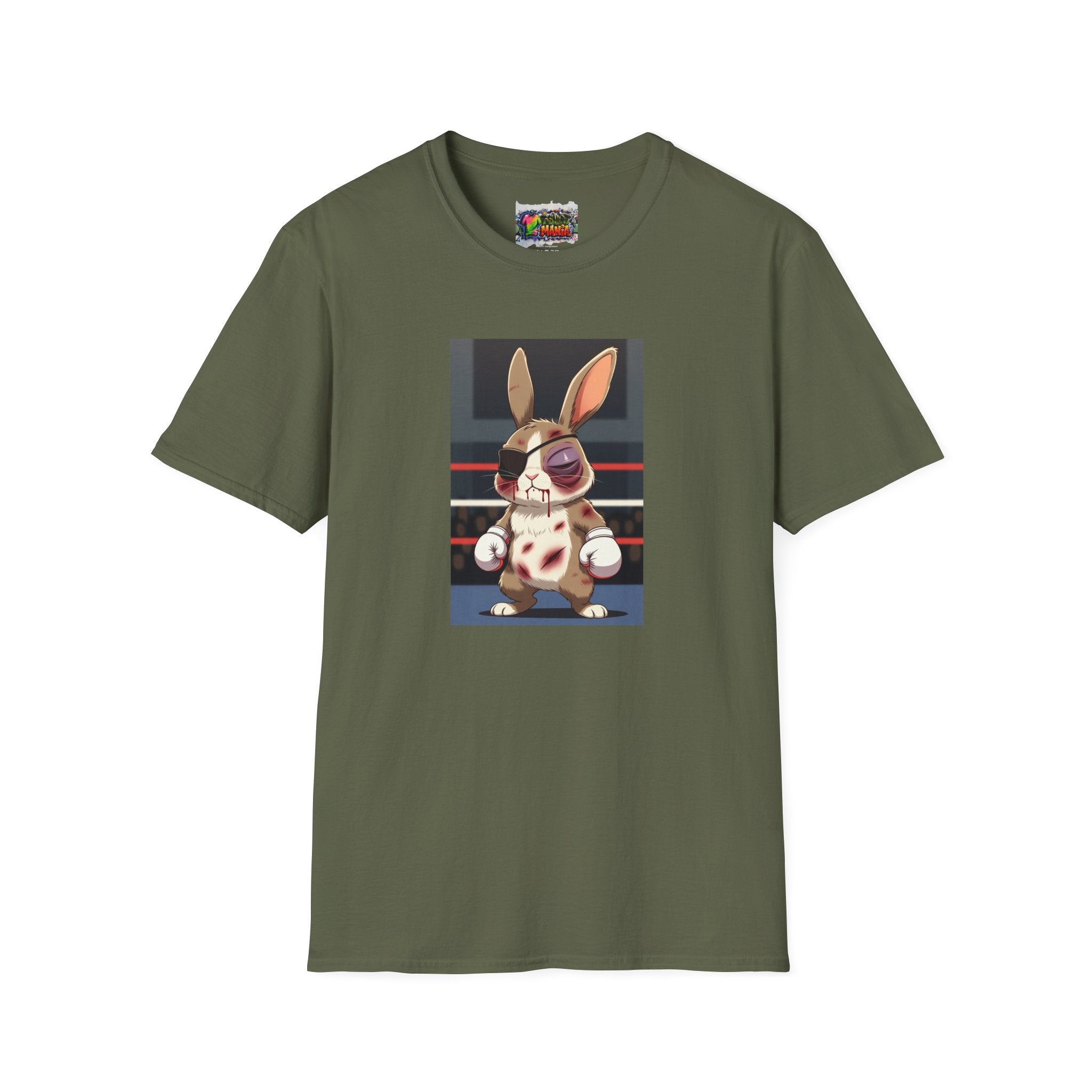 Boxing Bunny T-Shirt — Cute Fight-Scar Rabbit Graphic Tee