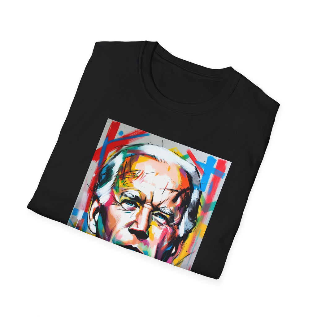 Artsy Biden Portrait T‑Shirt — Colorful Pop Art President Tee