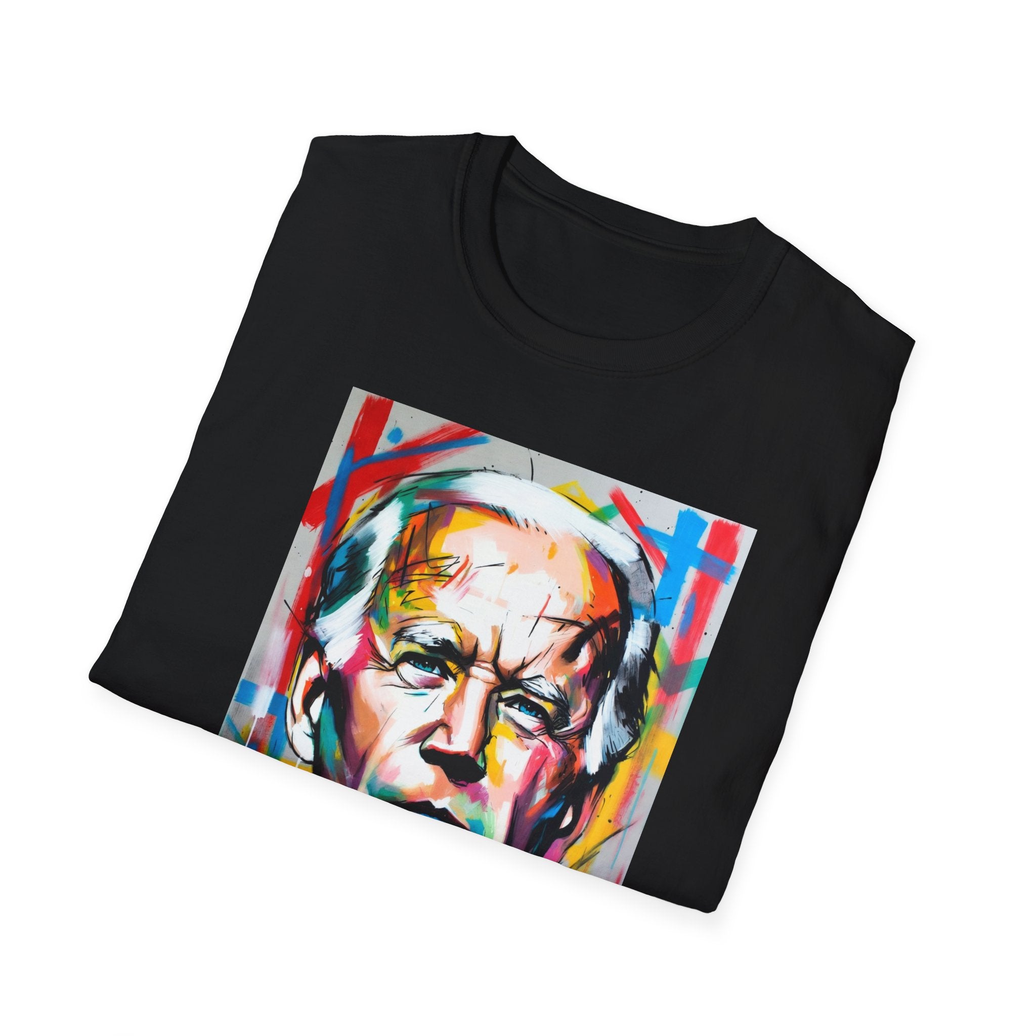 Artsy Biden Portrait T‑Shirt — Colorful Pop Art President Tee