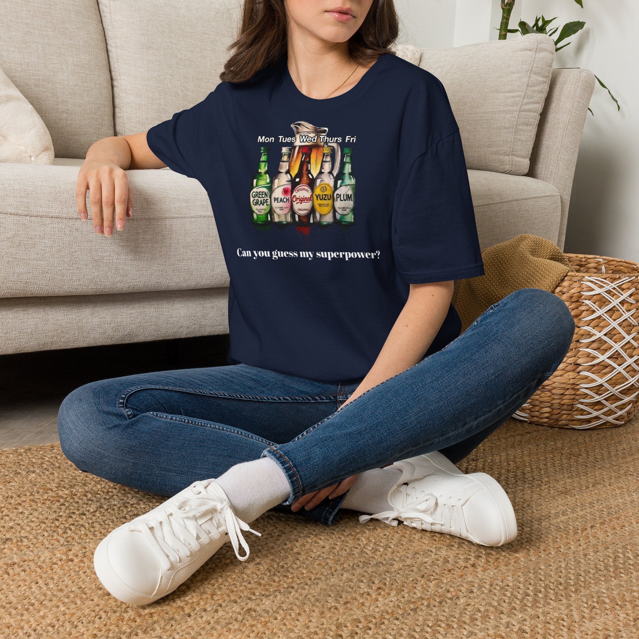 T-Shirt — Soju Bottle Lineup Graphic Tee (Beer Labels)