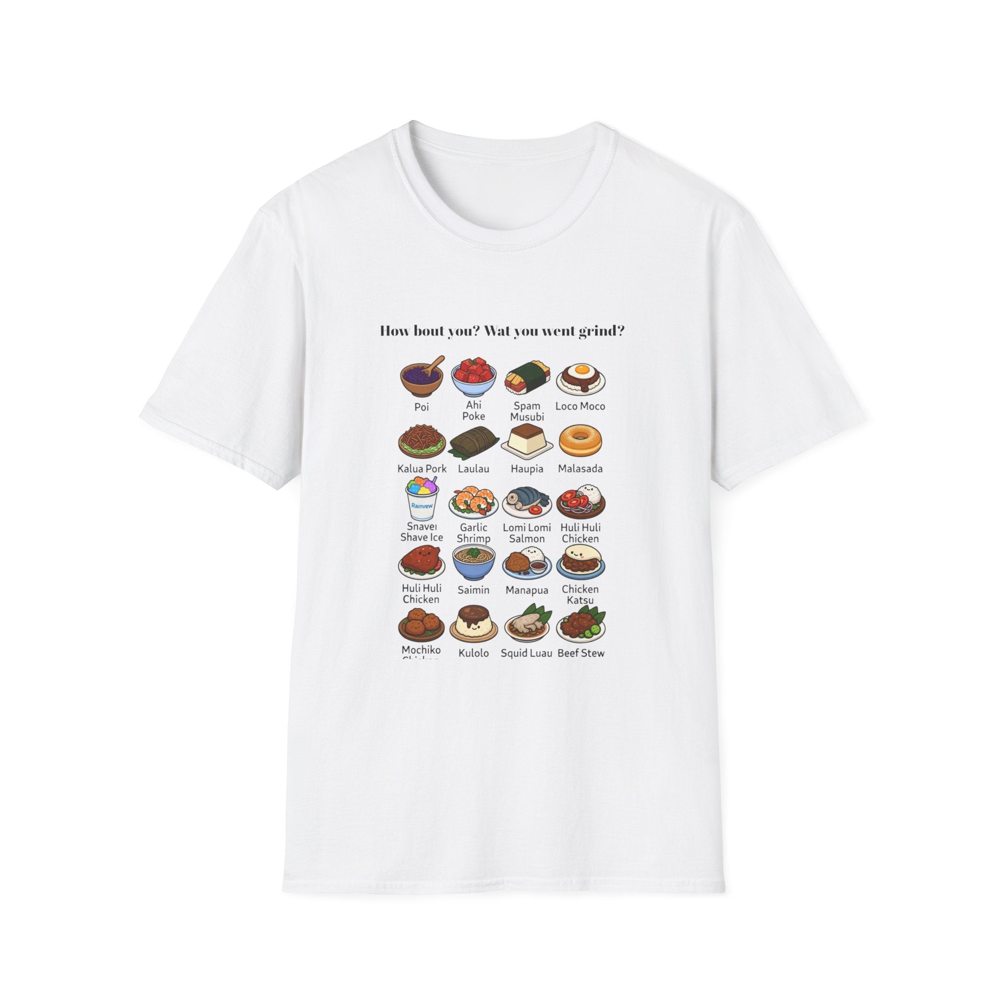 Hawaiian Plate T-Shirt – Loco Moco, Ahi Poke & Spam Musubi Graphic Tee