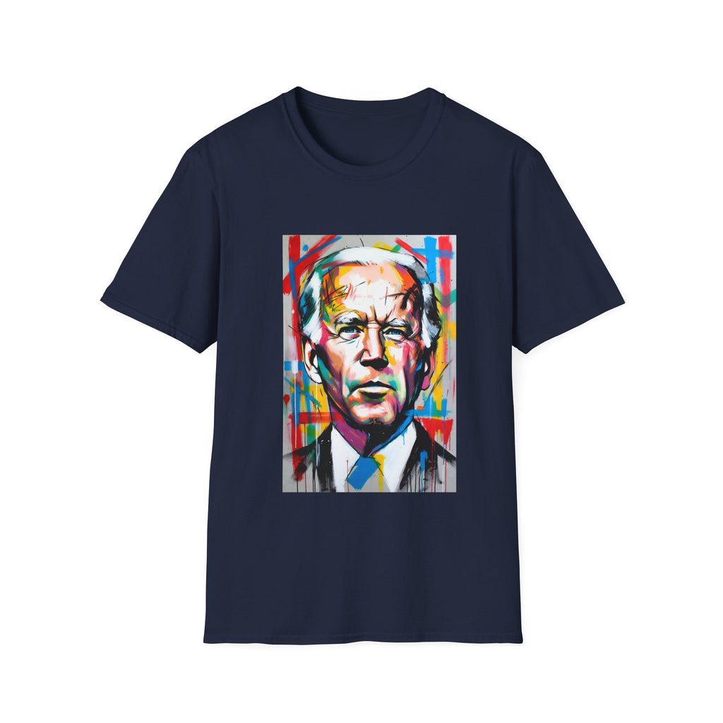 Artsy Biden Portrait T‑Shirt — Colorful Pop Art President Tee