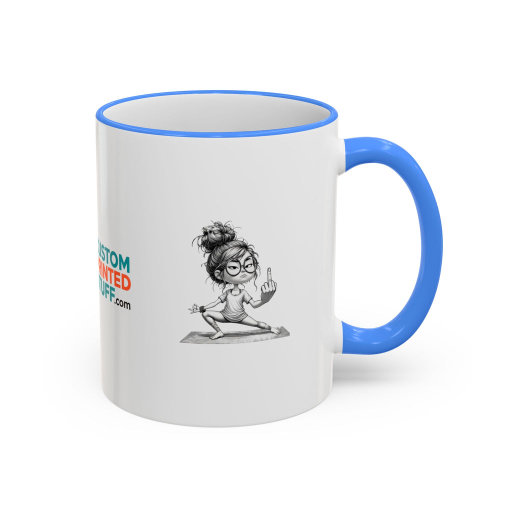 Custom Printed Accent Rim & Handle Mug — Personalized Logo Coffee Cup (11oz, 15oz)