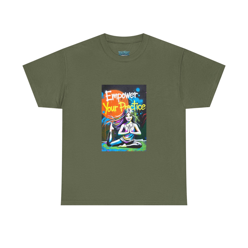 Empower Your Practice yoga pose illustration T-Shirt | meditation graphic tee