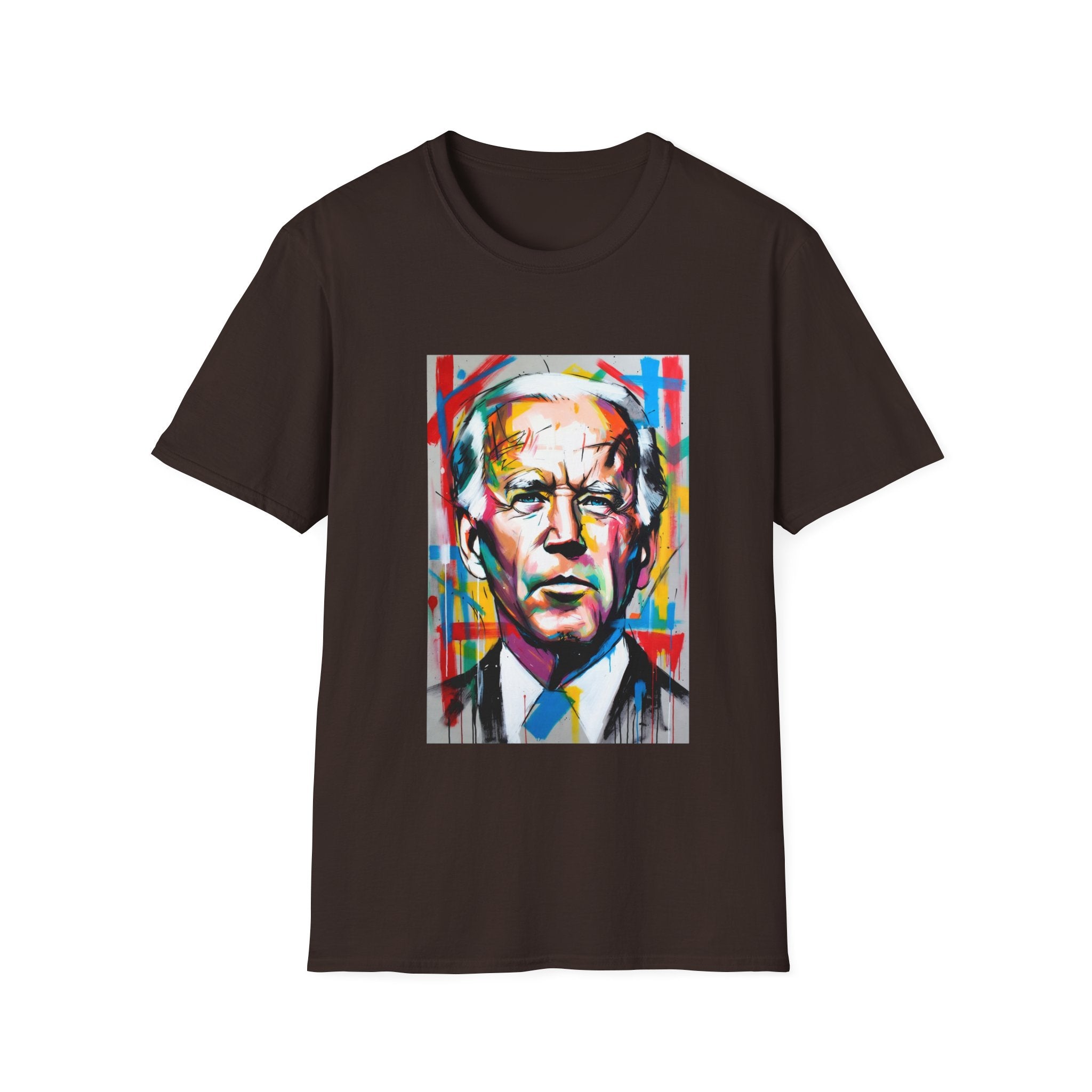 Artsy Biden Portrait T‑Shirt — Colorful Pop Art President Tee