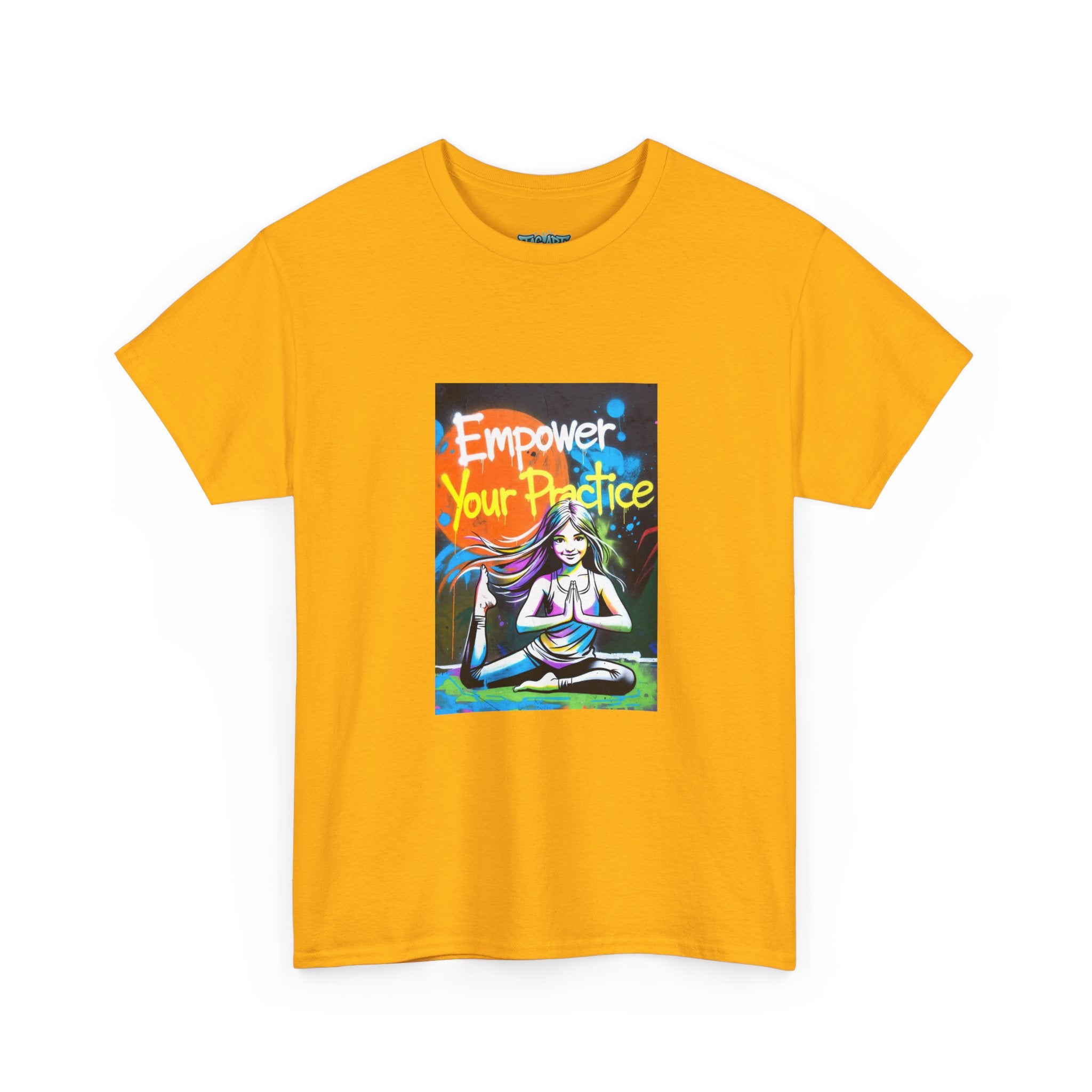 Empower Your Practice yoga pose illustration T-Shirt | meditation graphic tee