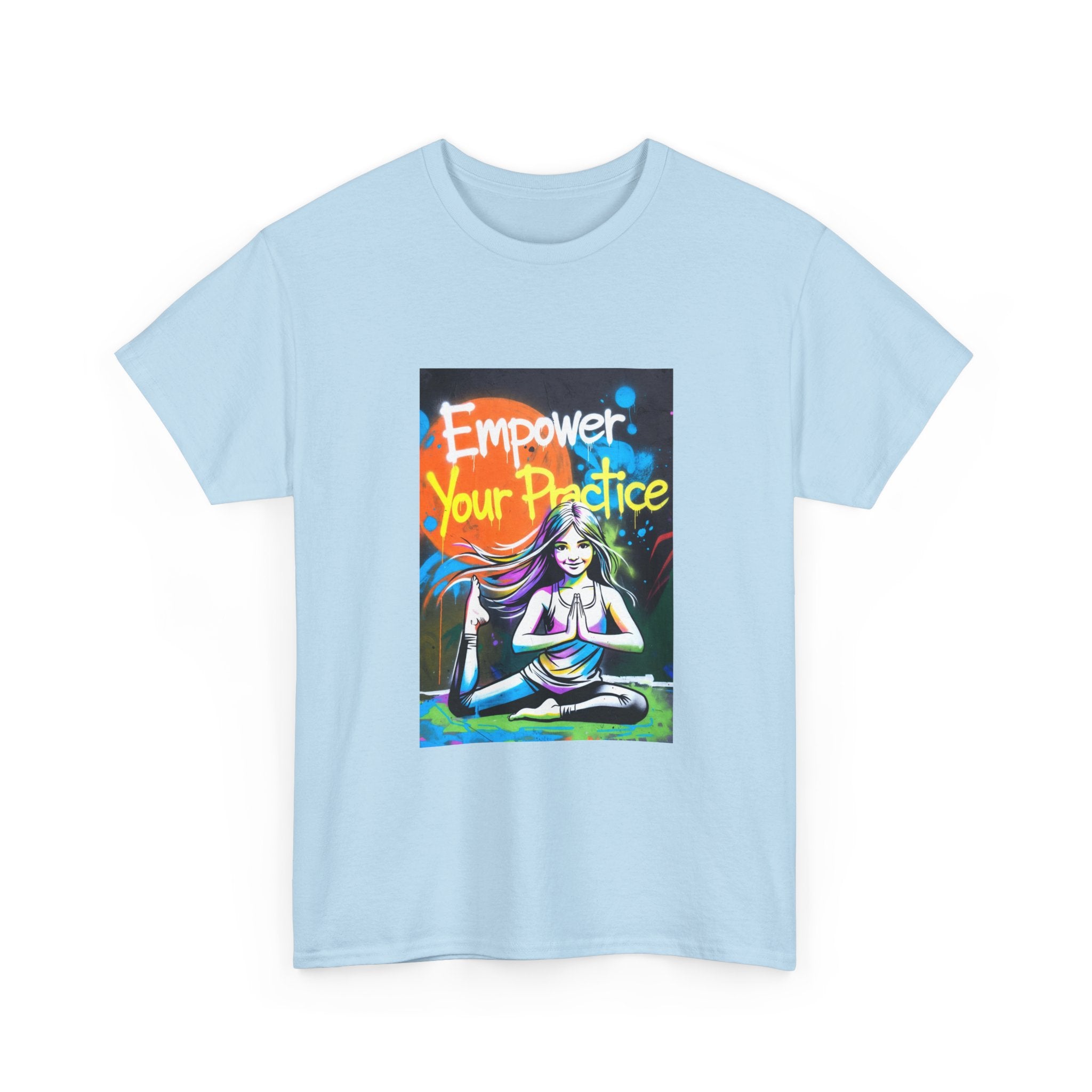Empower Your Practice yoga pose illustration T-Shirt | meditation graphic tee