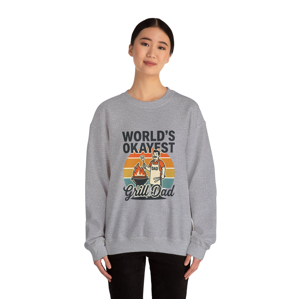 World's Okayest Grill Dad Sweatshirt | Father's Day, Retro Outdoorsy