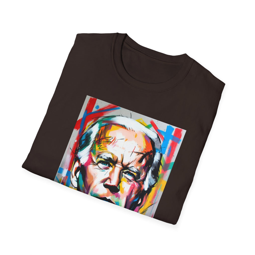 Artsy Biden Portrait T‑Shirt — Colorful Pop Art President Tee