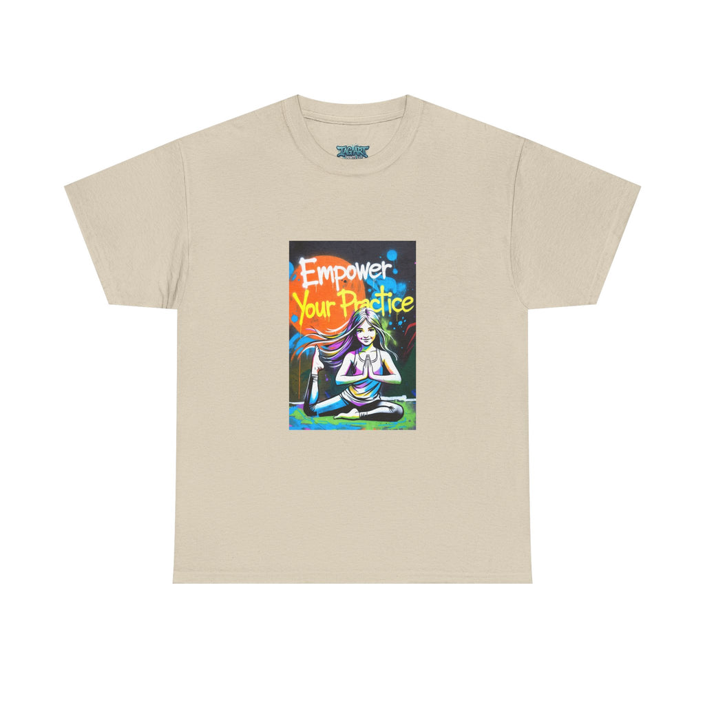 Empower Your Practice yoga pose illustration T-Shirt | meditation graphic tee