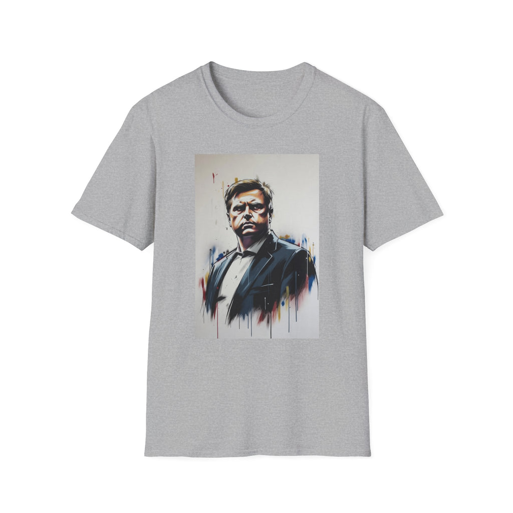 Portrait Artsy JD T-Shirt — Stylized Gentleman's Painted Face Graphic Tee