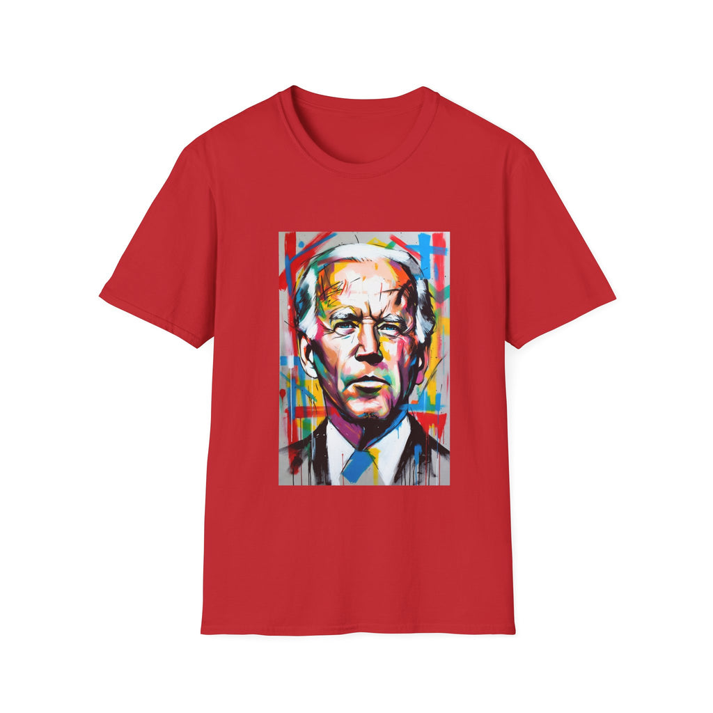 Artsy Biden Portrait T‑Shirt — Colorful Pop Art President Tee