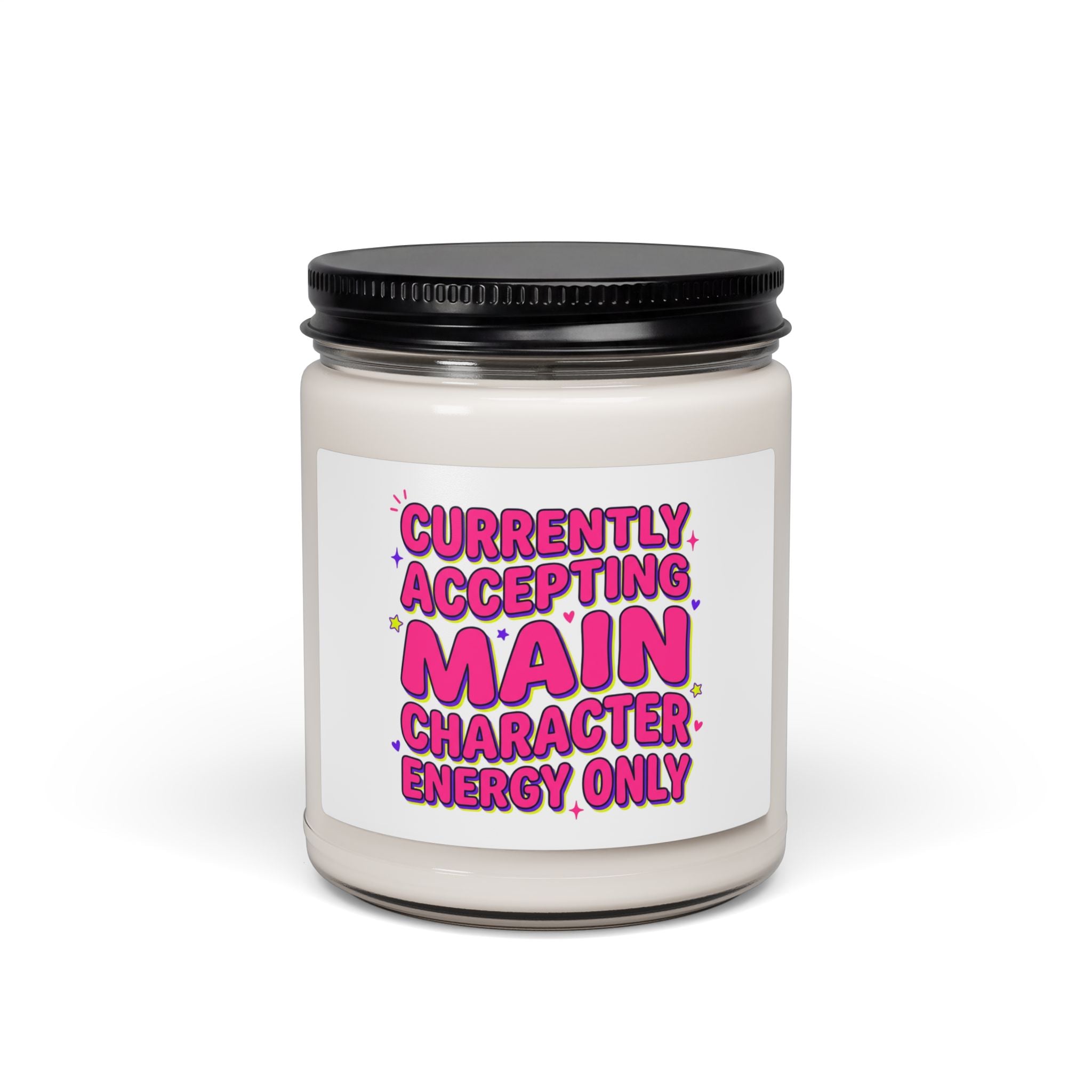 Main Character Energy Candle | Gen Z Sassy Snark, Coquette Typography