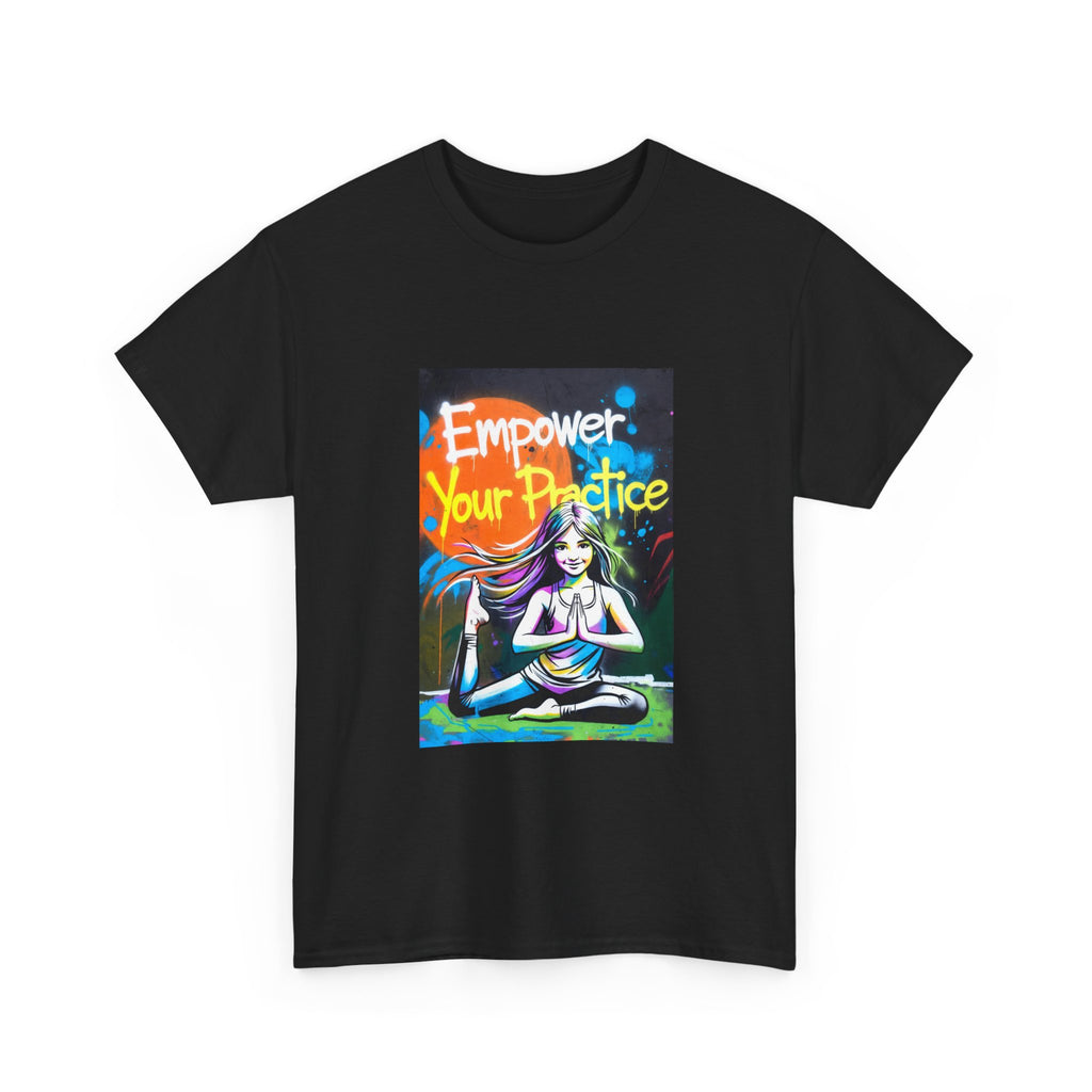 Empower Your Practice yoga pose illustration T-Shirt | meditation graphic tee