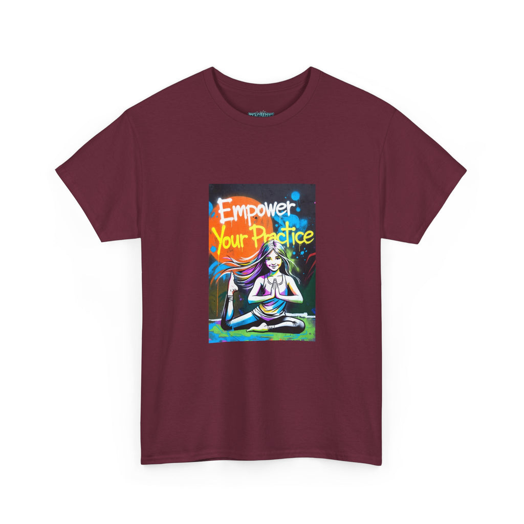 Empower Your Practice yoga pose illustration T-Shirt | meditation graphic tee