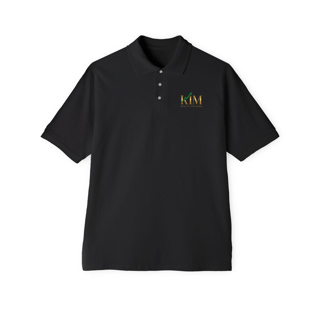 Men's Piqué Polo — Embroidered KIM Monogram Chest Polo