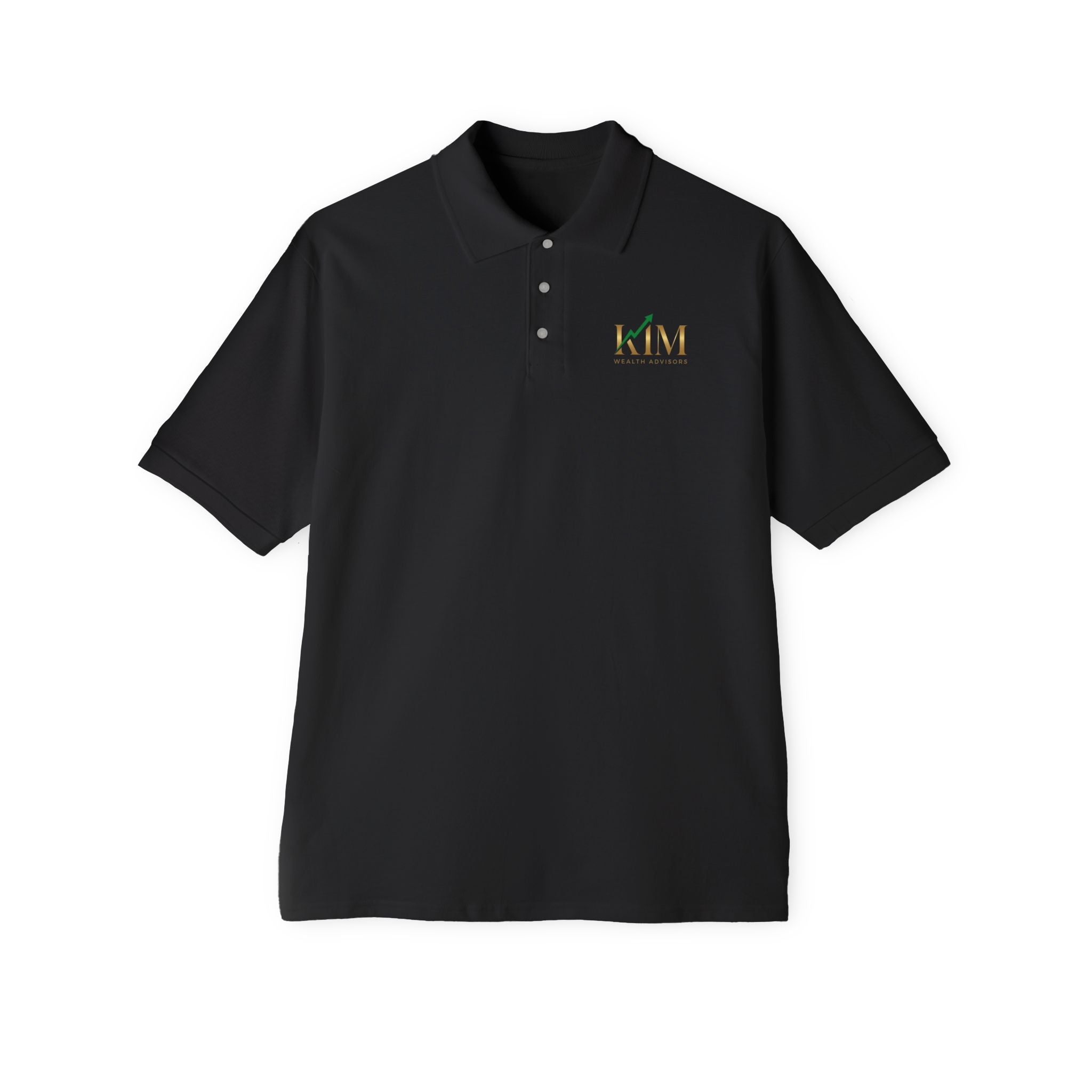 Men's Piqué Polo — Embroidered KIM Monogram Chest Polo