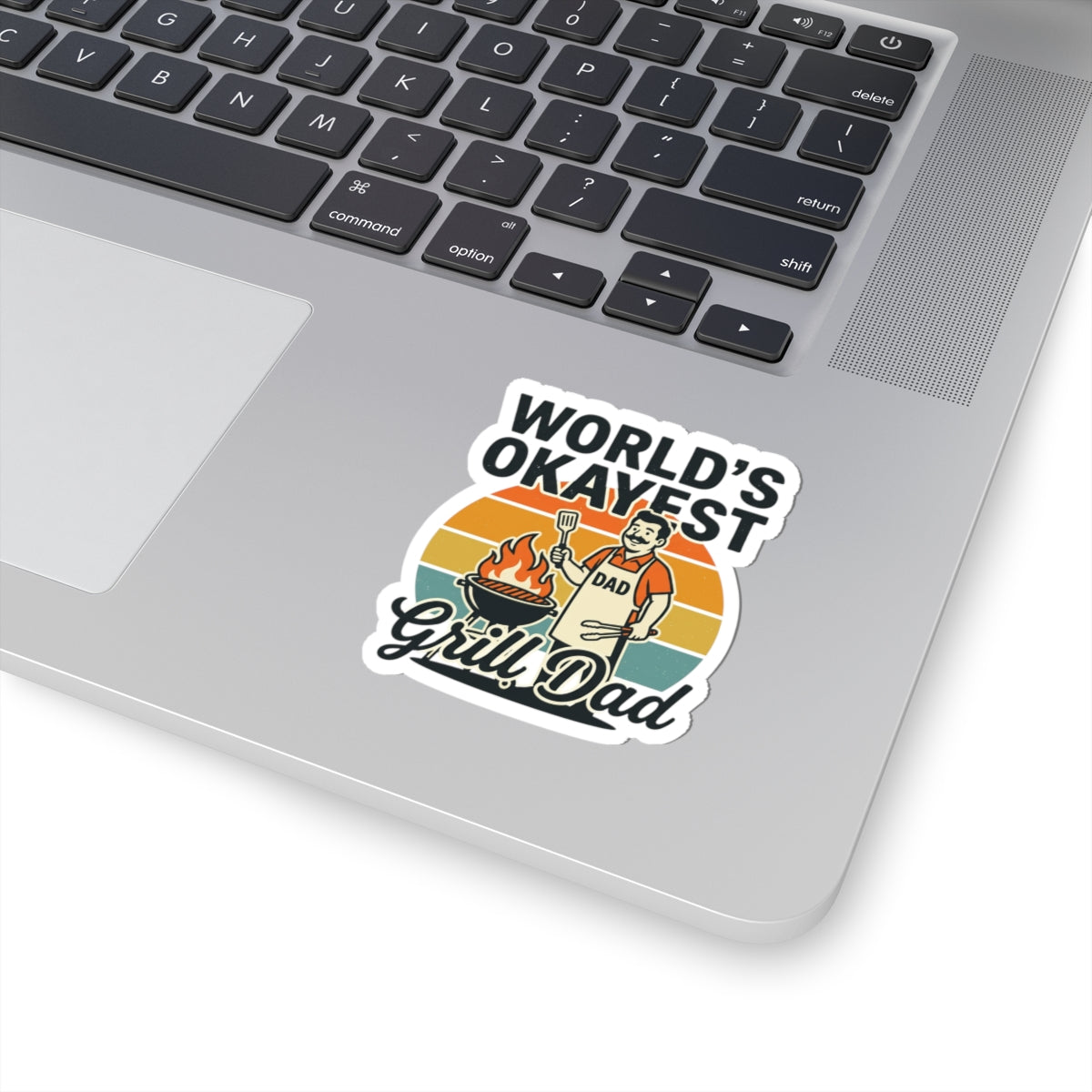 World's Okayest Grill Dad Sticker | Father's Day, Retro Outdoorsy