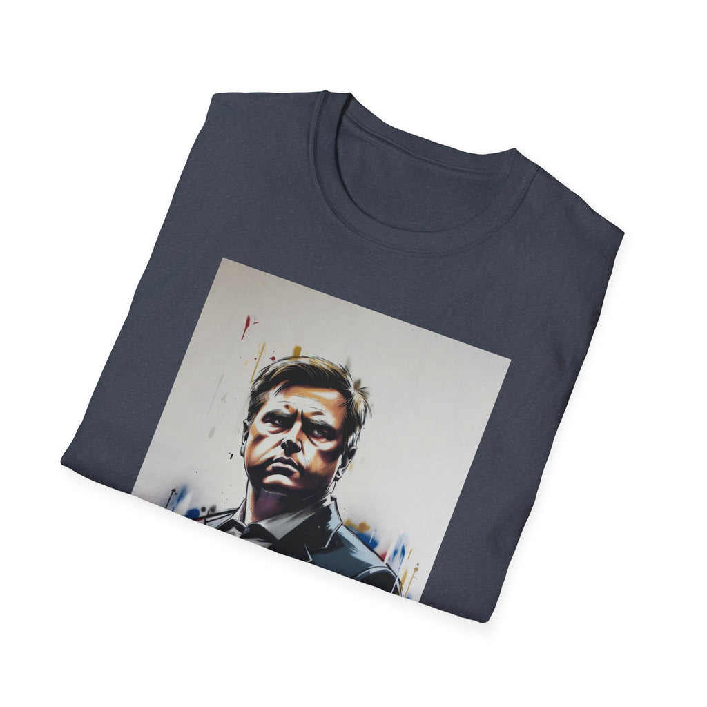 Portrait Artsy JD T-Shirt — Stylized Gentleman's Painted Face Graphic Tee