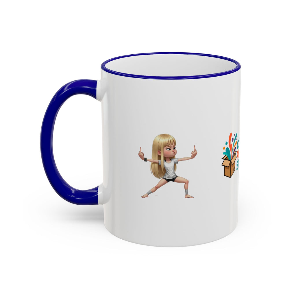 Custom Printed Accent Rim & Handle Mug — Personalized Logo Coffee Cup (11oz, 15oz)