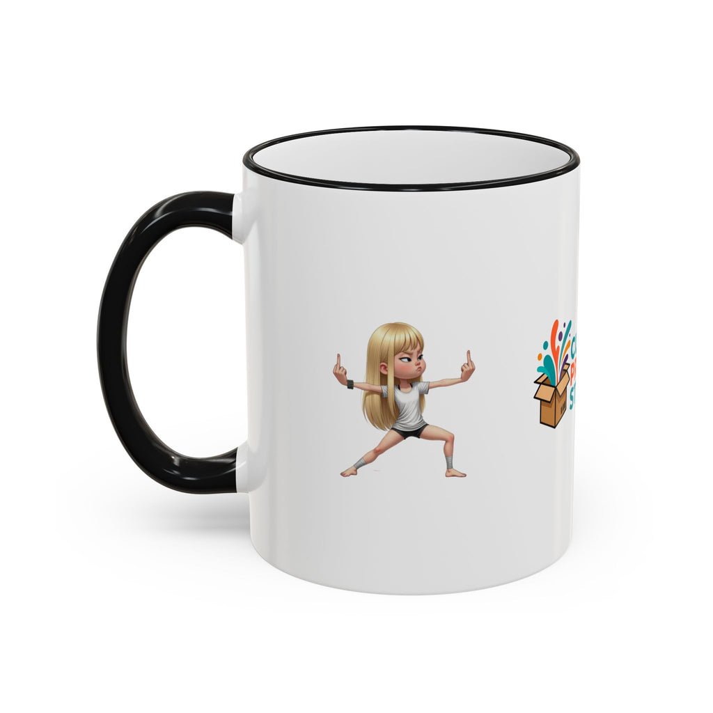 Custom Printed Accent Rim & Handle Mug — Personalized Logo Coffee Cup (11oz, 15oz)