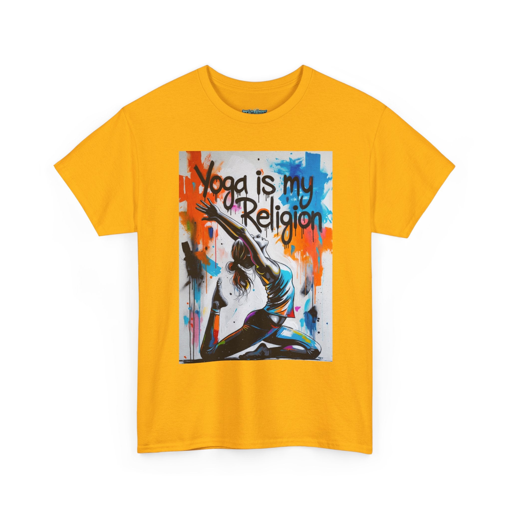 Yoga Is My Religion T-Shirt | Yoga Pose Graphic Tee, Meditation Apparel