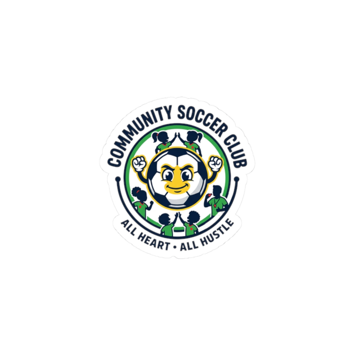 Community Soccer Club Kiss-Cut Stickers | soccer mom, youth league, sideline