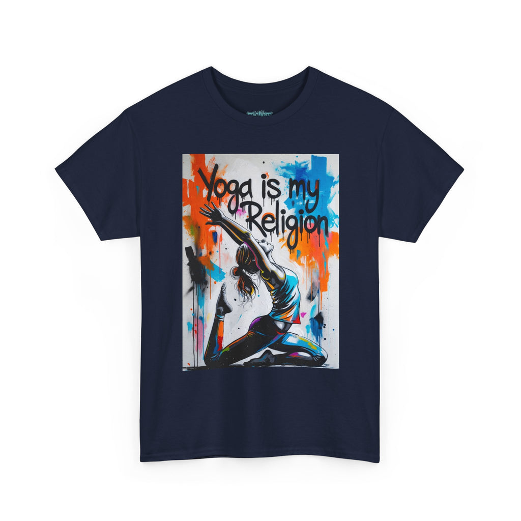 Yoga Is My Religion T-Shirt | Yoga Pose Graphic Tee, Meditation Apparel