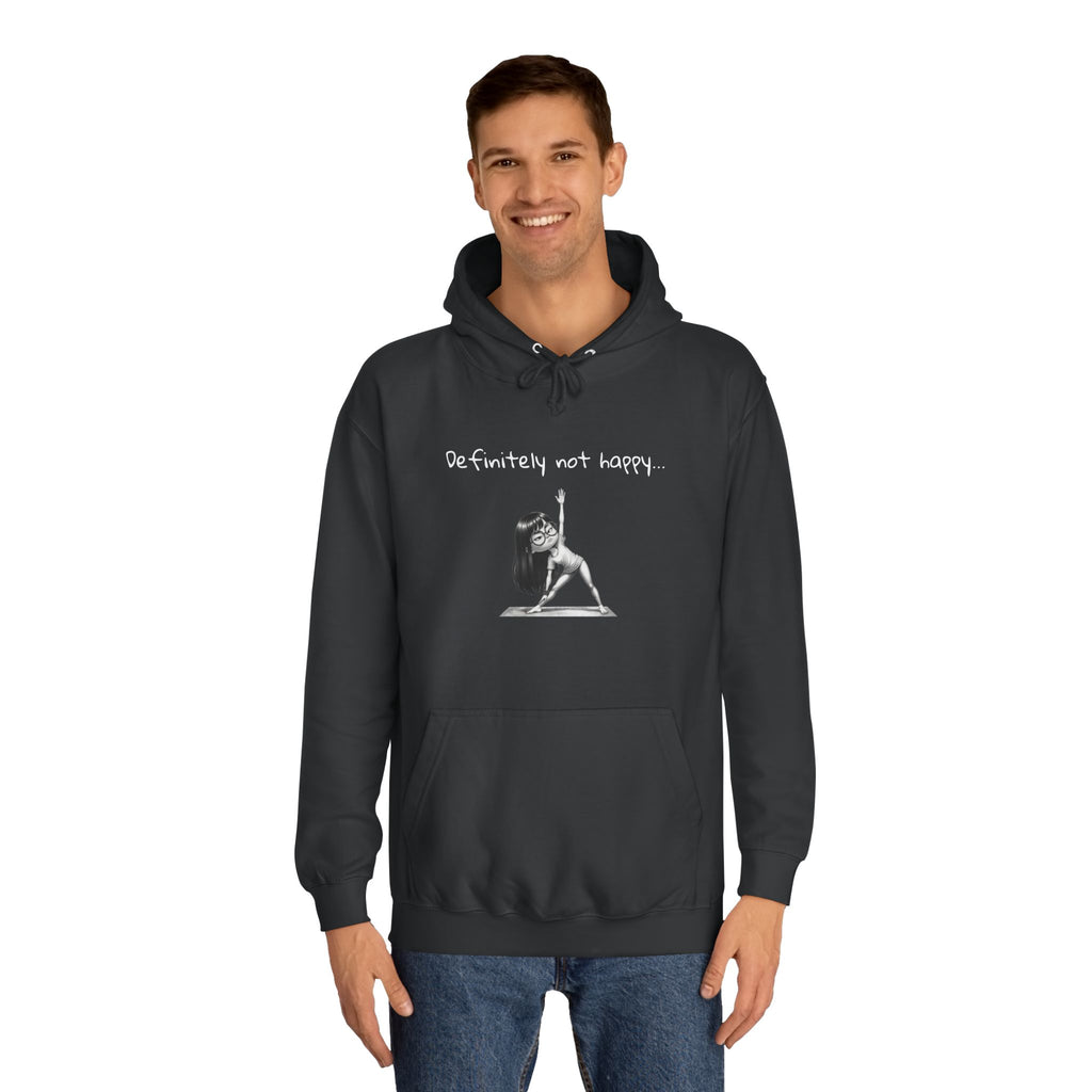 College Hoodie with Minimal Sketch Girl Design – 'She’s Not Crying' Campus Pullover