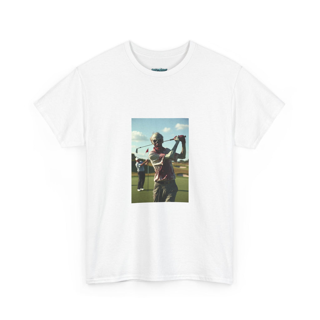 Golfer Swing Photo Tee | Vintage Golf Course Graphic T-Shirt