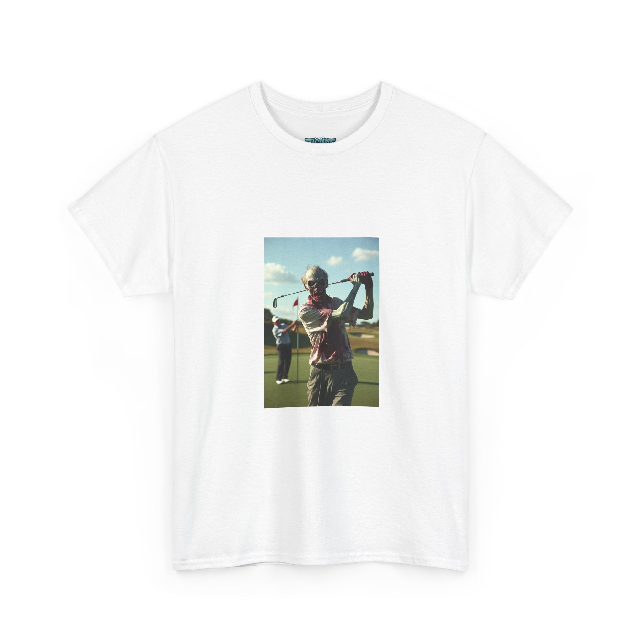 Golfer Swing Photo Tee | Vintage Golf Course Graphic T-Shirt