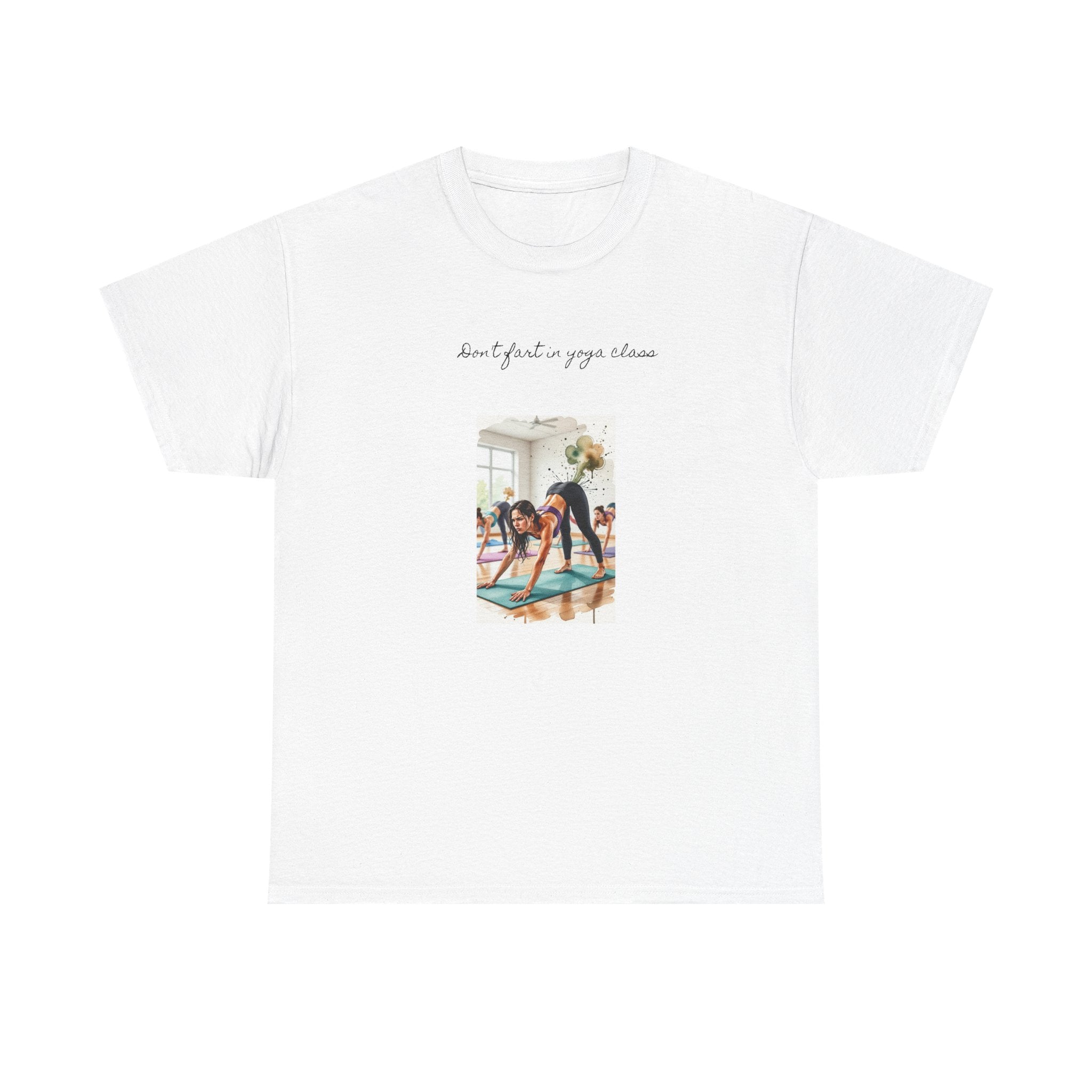 Yoga Class T-Shirt — "Don't Force It, Just Breathe" Graphic Tee