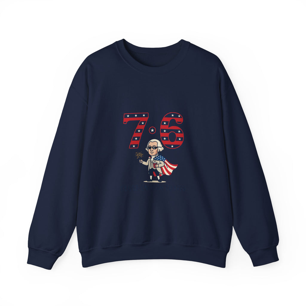 1776 Meme Nostalgia Crewneck Sweatshirt | patriotic vintage numbers