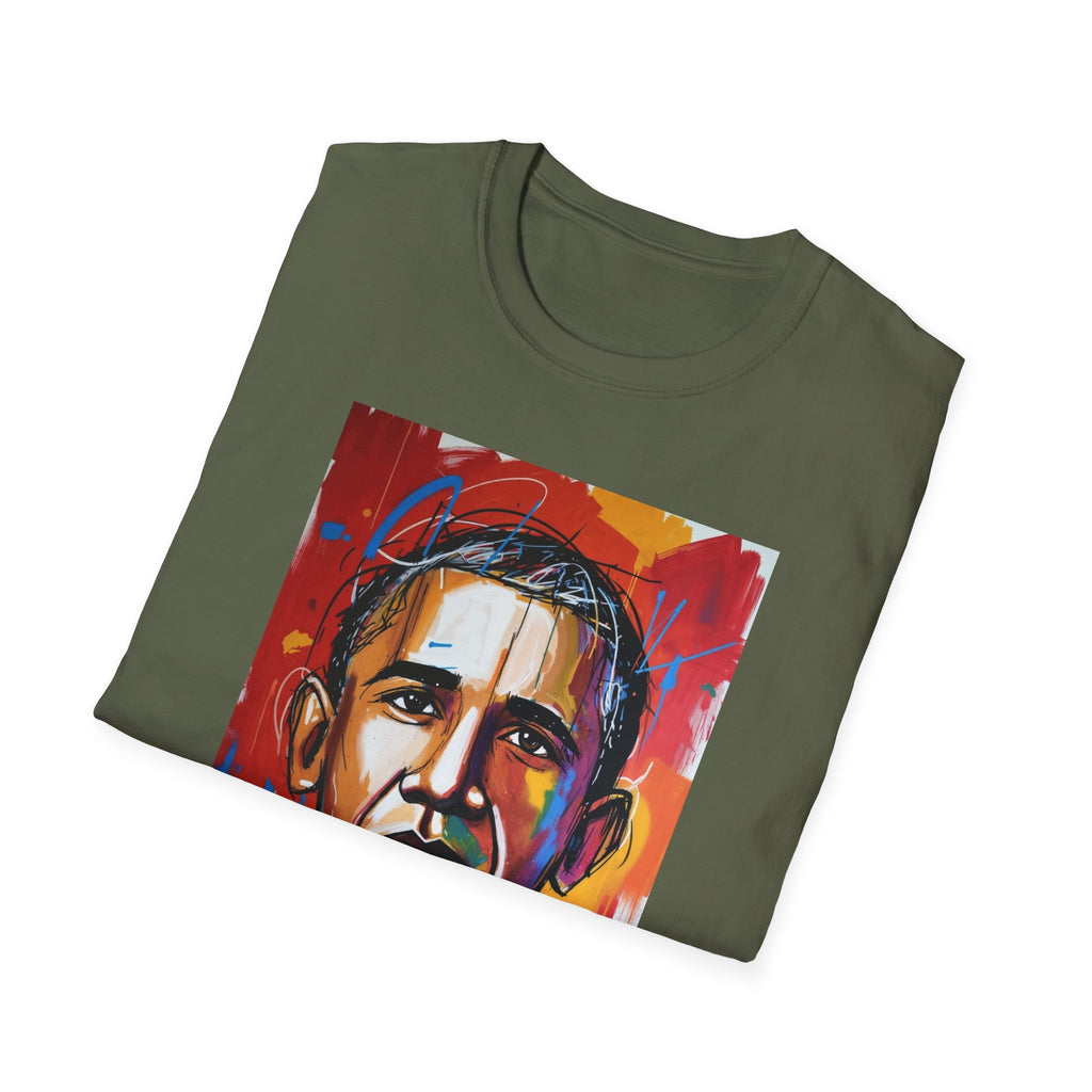 Colorful Portrait Tee — Vibrant Abstract Political Leader Art