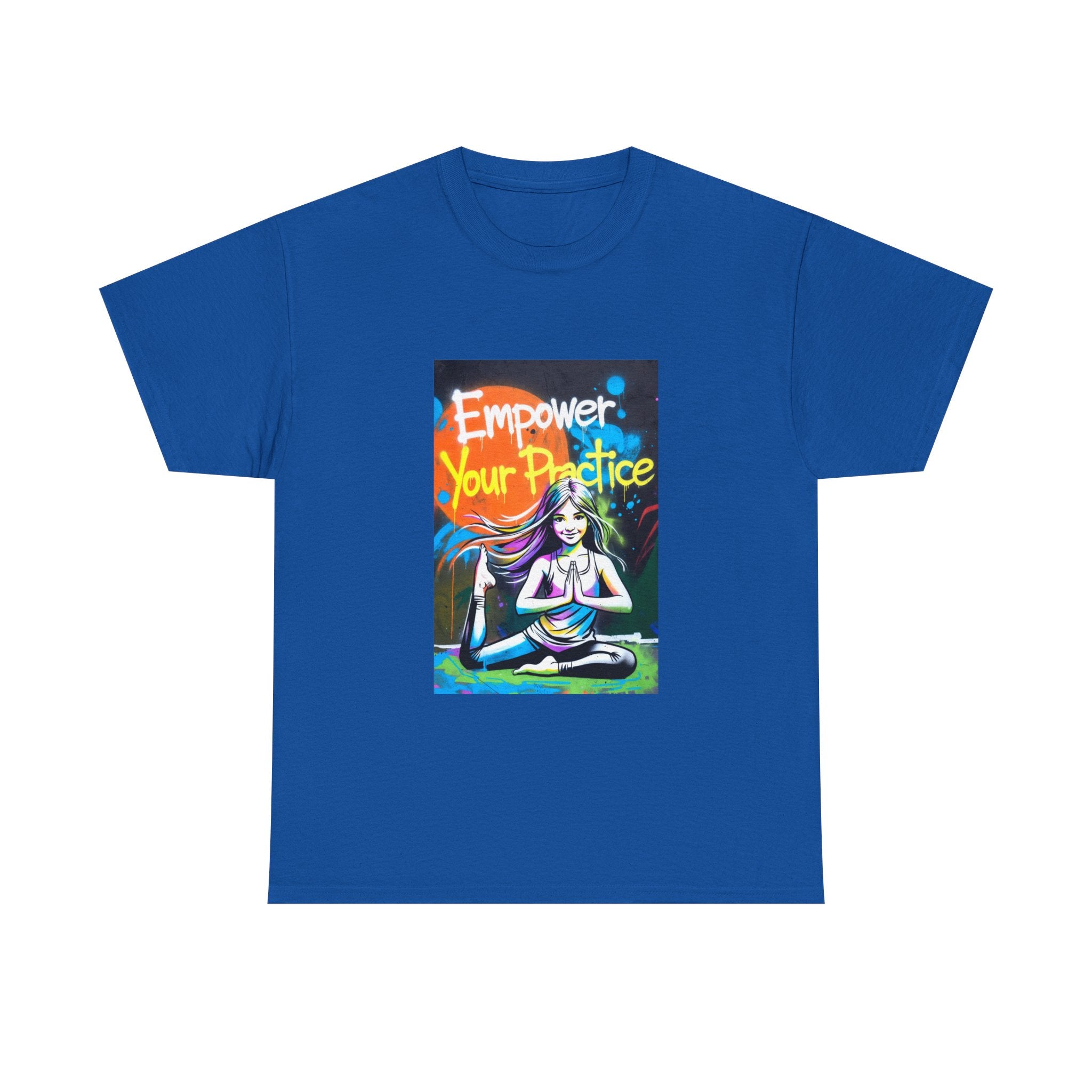 Empower Your Practice yoga pose illustration T-Shirt | meditation graphic tee