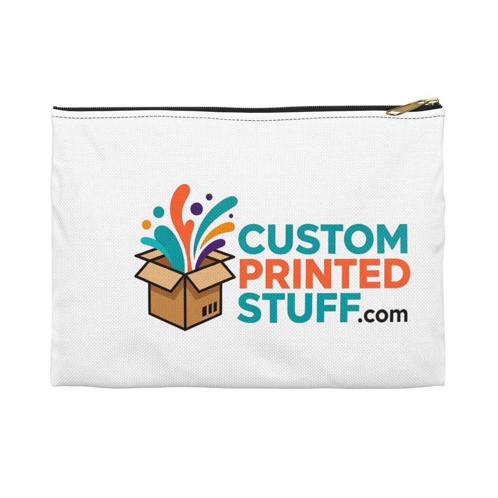 Custom Printed Accessory Pouch - Logo Cosmetic Bag for Travel & Organization