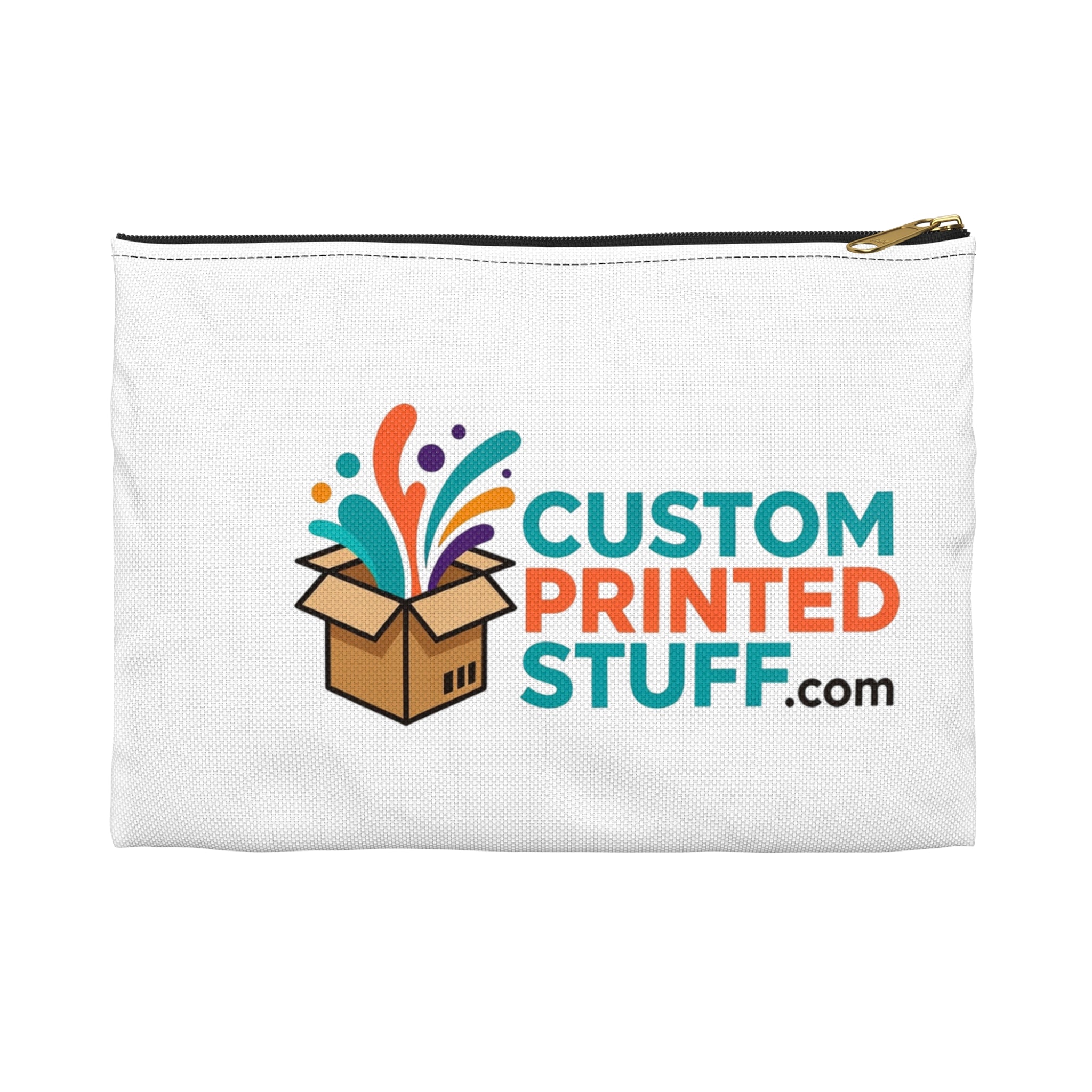 Custom Printed Accessory Pouch - Logo Cosmetic Bag for Travel & Organization