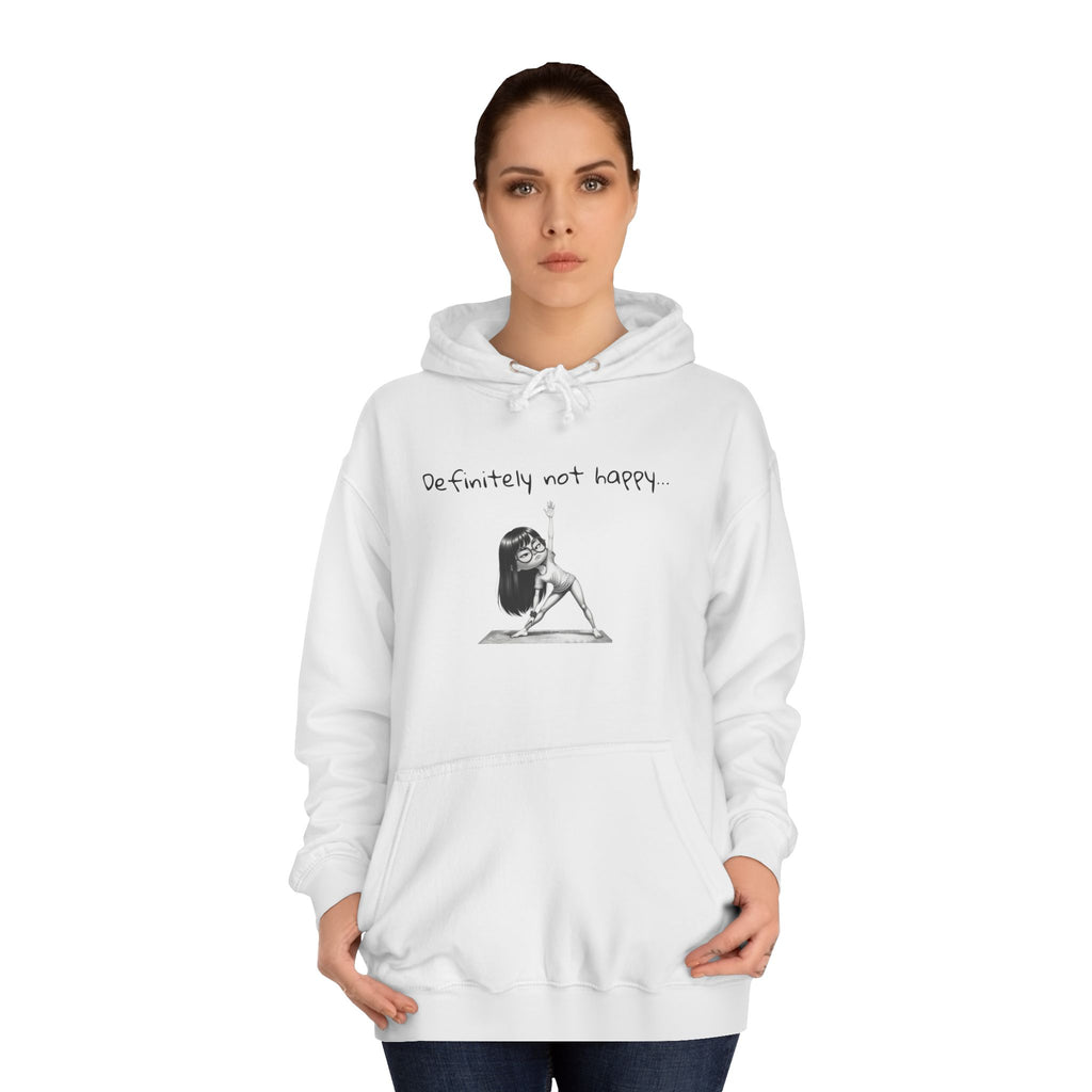 College Hoodie with Minimal Sketch Girl Design – 'She’s Not Crying' Campus Pullover