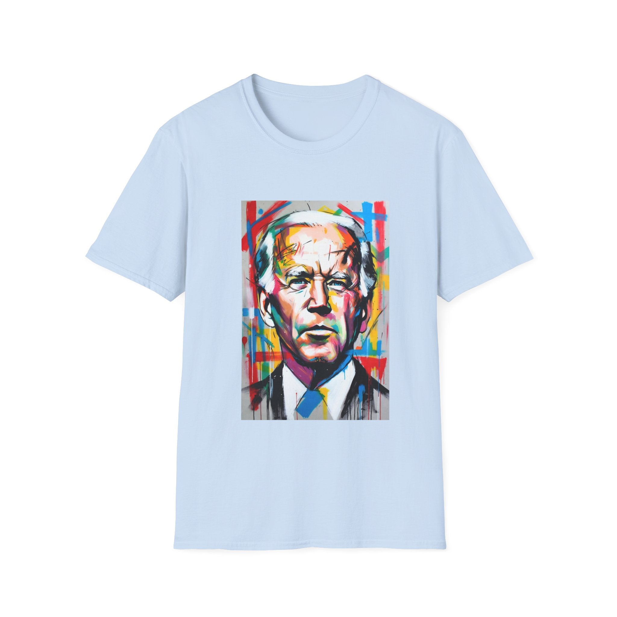 Artsy Biden Portrait T‑Shirt — Colorful Pop Art President Tee