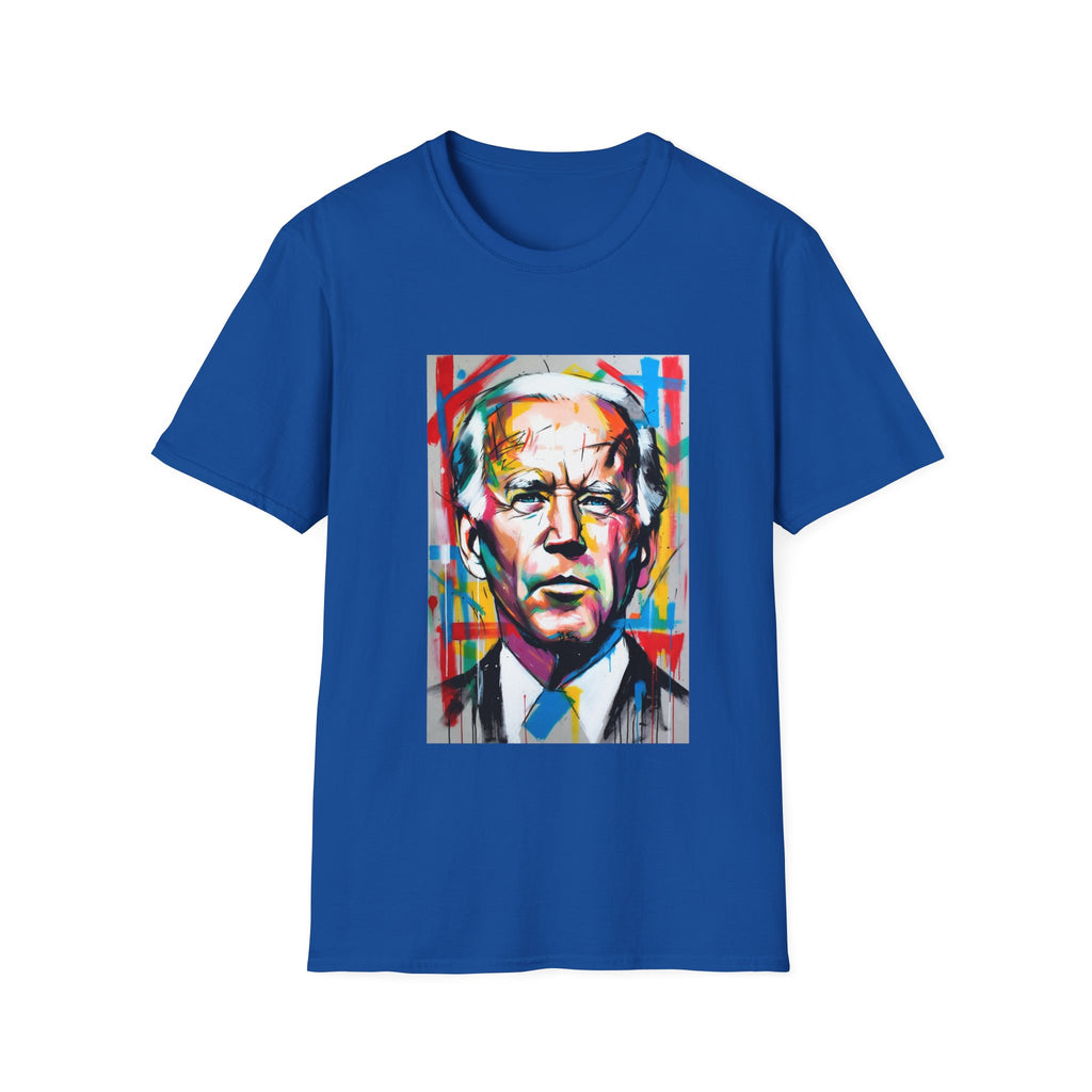 Artsy Biden Portrait T‑Shirt — Colorful Pop Art President Tee