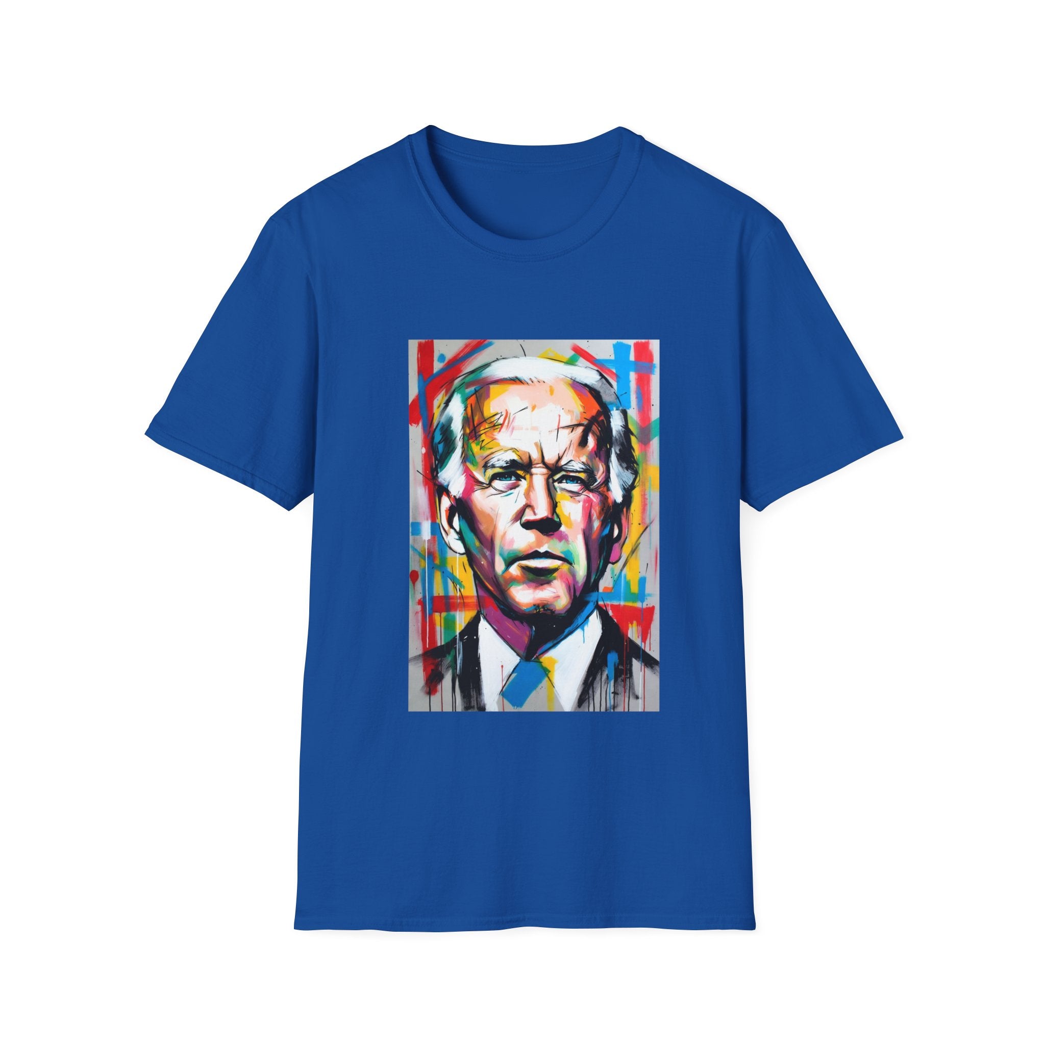 Artsy Biden Portrait T‑Shirt — Colorful Pop Art President Tee