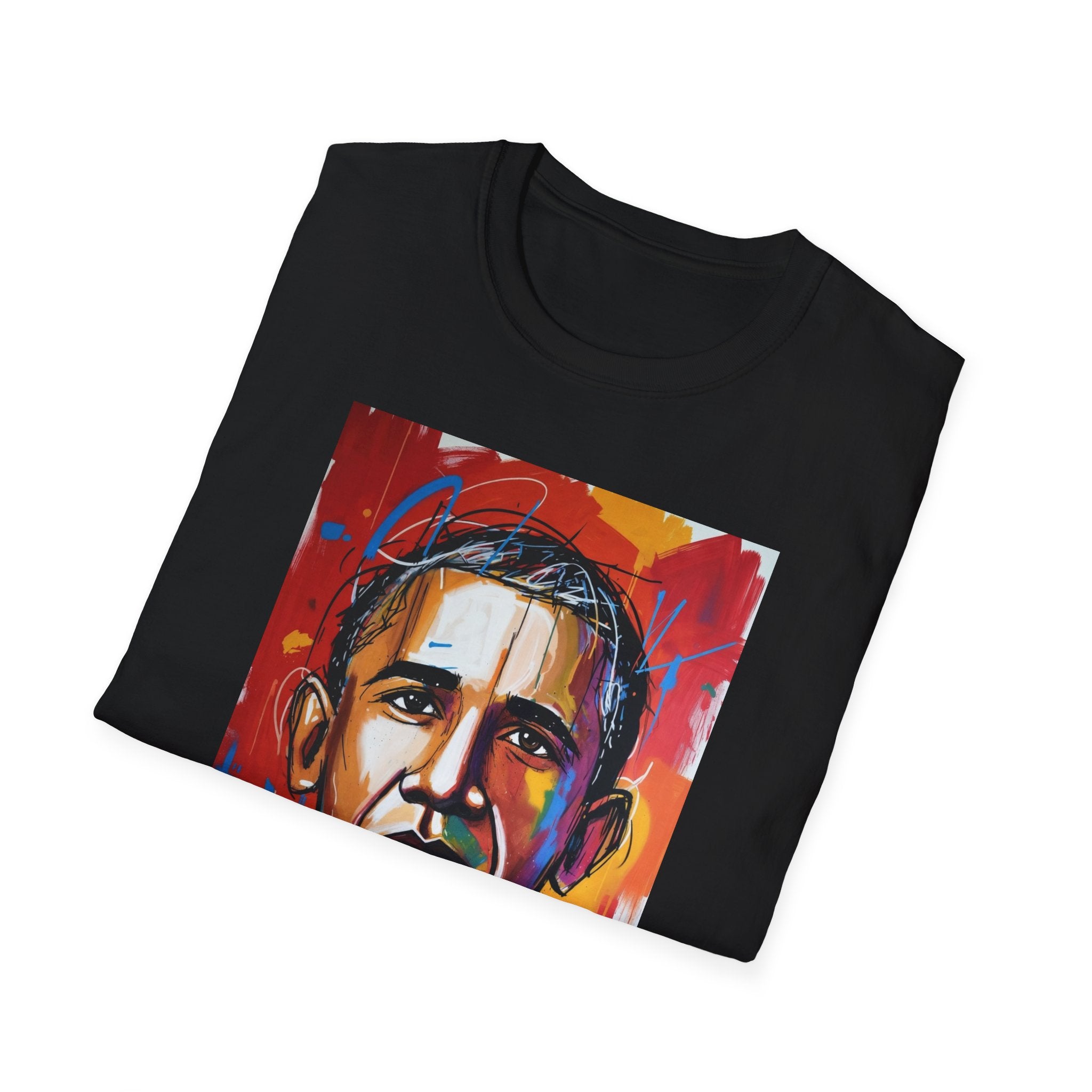 Colorful Portrait Tee — Vibrant Abstract Political Leader Art
